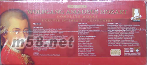 莫扎特全集COMPLETE WORKS(170CD套裝)套裝側面圖片