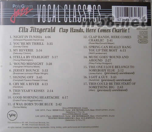 clap hands,here comes charlie! 掌聲,查理來了!(古典愛好者必備)專輯背面圖片
