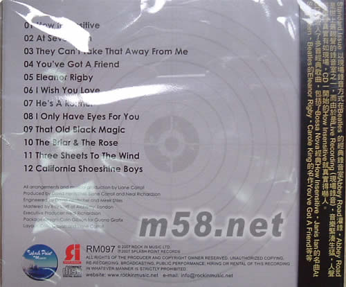 STANDARD ISSUE LIANE CARROLL專輯背面圖片