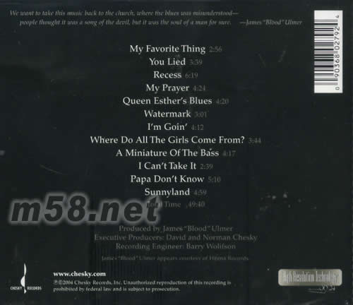 BLUES &GRASS THE 52ND STREET BLUES PROJEDT專輯背面圖片