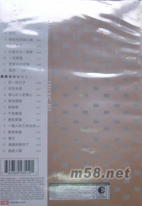 王者風范專輯背面圖片