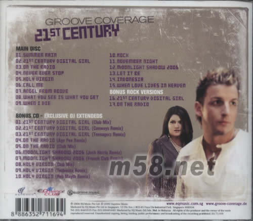 21st Century專輯背面圖片