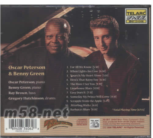 Oscar and Benny 奧斯卡與班尼20BIT專輯背面圖片