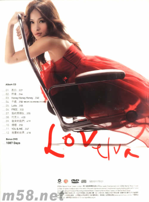 1087(臺灣版)專輯背面圖片