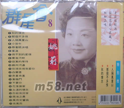 群星會 8 姚莉專輯背面圖片