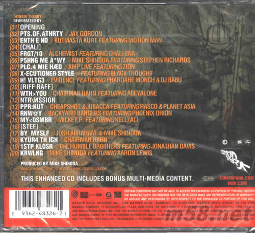 REANIMATION非混音新專輯-顛覆混合理論專輯背面圖片