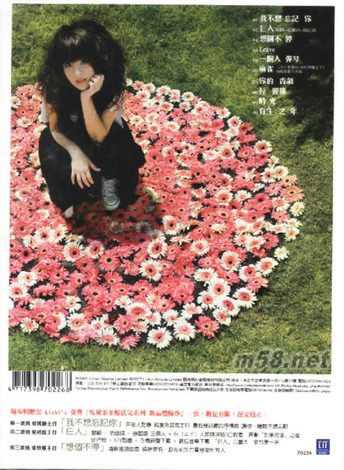 我不想忘記你專輯背面圖片