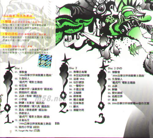 毋忘我 FORGET ME NOT 新曲創作集(臺灣版)專輯背面圖片