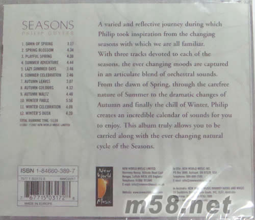 季節(jié)專輯背面圖片