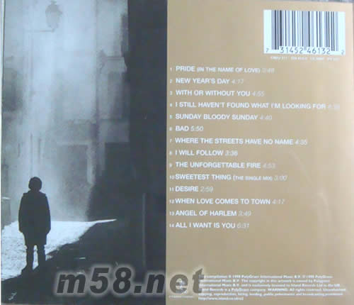 THE BEST OF 1980-1990專輯背面圖片