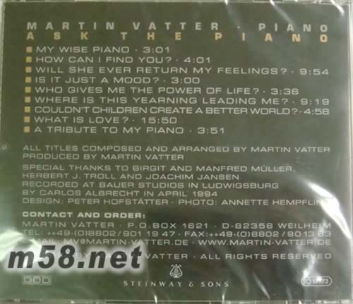 ASK THE PIANO黑鋼琴專(zhuān)輯背面圖片