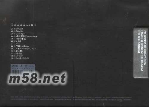 Rain Vol. 5 - Rainism(韓國版)專輯背面圖片