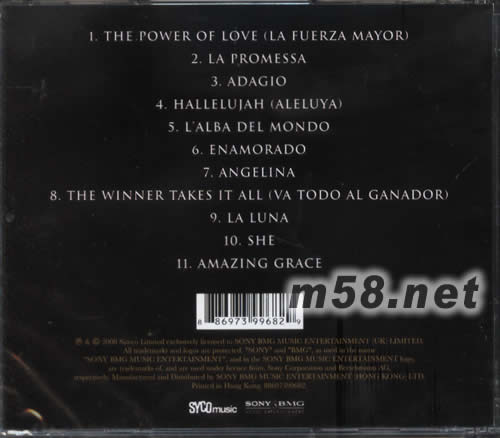 The Promise(香港版)專輯背面圖片