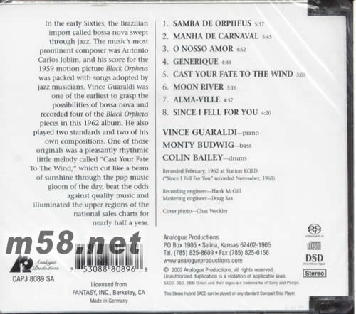 CAST YOUR FATE TO THE WIND SACD專輯背面圖片