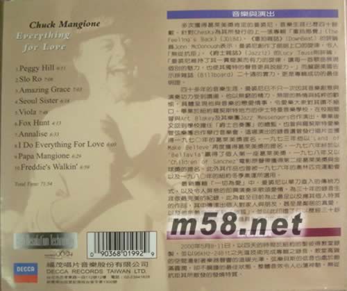 一切為愛Everything for Love專輯背面圖片