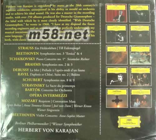 卡拉揚作品集(10CD套裝)Karajan - Master Recordings專輯背面圖片