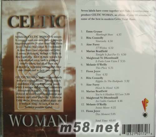 CELTIC WOMAN 居爾特女聲專輯背面圖片
