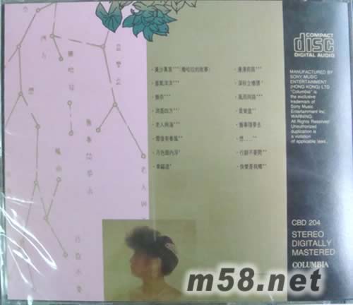 金光閃閃 徐小鳳專輯背面圖片