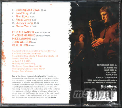 ERIC ALEXANDER & VINCENT HERRING專輯背面圖片