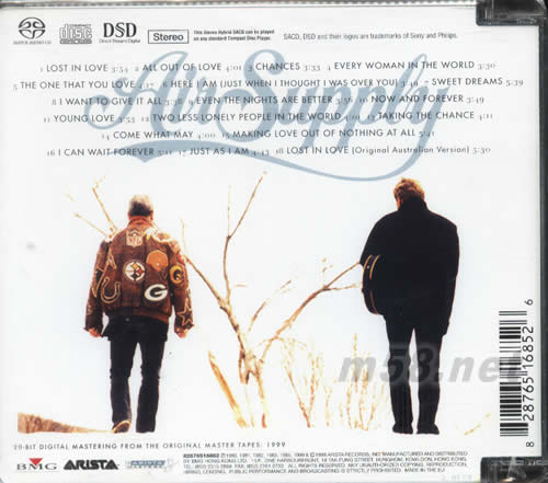 AIR SUPPLY作品集SACD(2017SONY 特價系列SACD)專輯背面圖片