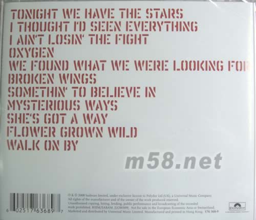 BRYAN ADAMS II專輯背面圖片