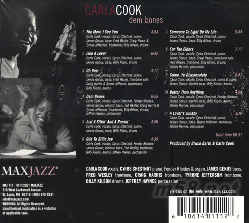 DEM BONES專輯背面圖片