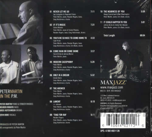 IN THE P M專輯背面圖片