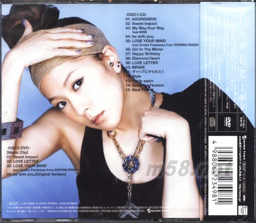 THE FACE(CD+DVD日本初回盤)專輯背面圖片