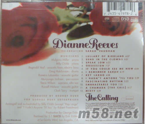 THE CALLING SACD專輯背面圖片