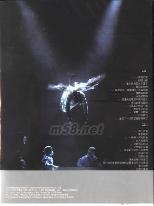 幾米幸運兒音樂劇原聲專輯專輯背面圖片