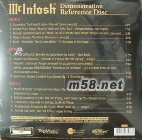 麥景圖MCLNTOSH(黑膠)黑膠背面圖片