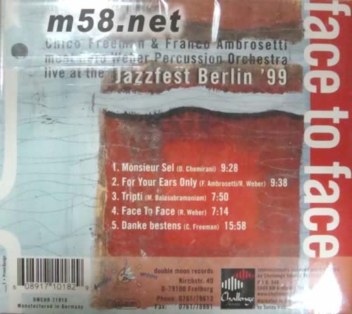 FACE TO FACE面對面專輯背面圖片