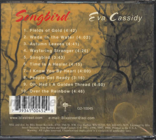 SONGBIRD 飛鳥之歌專輯背面圖片