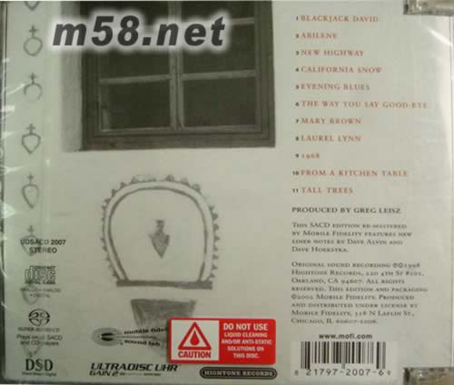 Blackjack David 金SACD專輯背面圖片