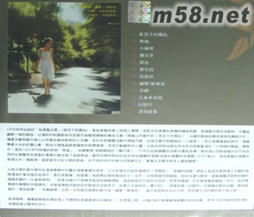 長空下的獨白(金韻獎創作組優勝)專輯背面圖片