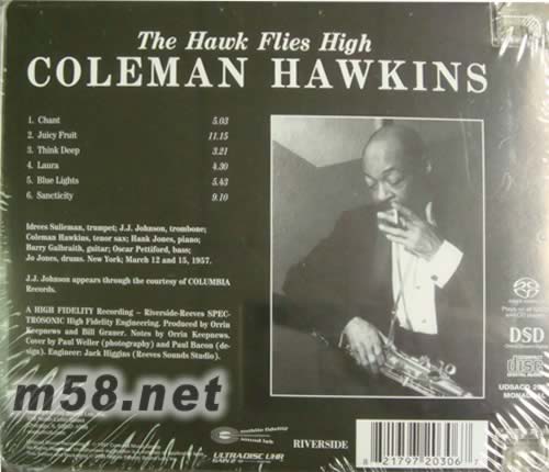 The Hawk Flies High GOLD SACD專輯背面圖片