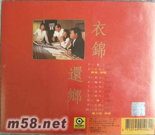 衣錦還鄉專輯背面圖片