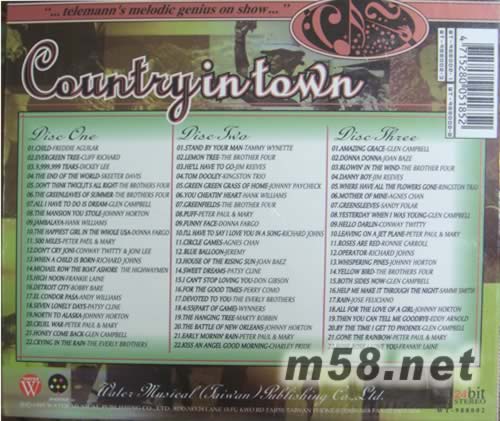 THE BEST COUNTRY IN TOWN鄉(xiāng)村民謠經(jīng)典(精裝版)專輯背面圖片