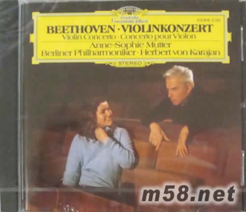貝多芬小提琴協奏曲 穆特與卡拉揚專輯正面圖片