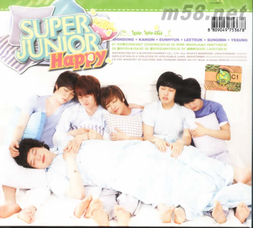 Happy(韓版)專輯背面圖片