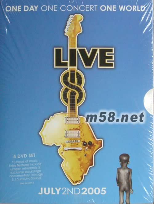 LIVE 8 JULY 2ND 2005 Live 8 2005群星義助非洲慈善演唱會(4DVD)專輯正面圖片