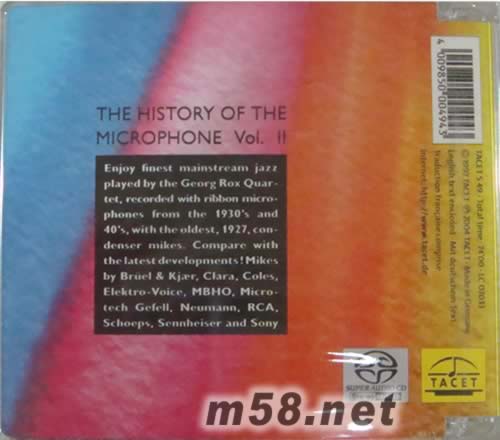 膽咪2 DAS MIKROFON VOL 11 麥克風萬歲第二輯 爵士篇 SACD專輯背面圖片