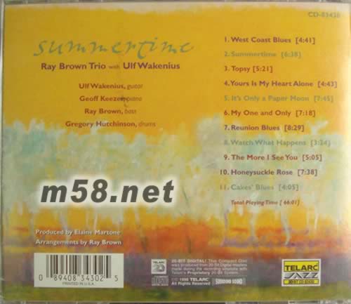 SUMMER TIME專輯背面圖片