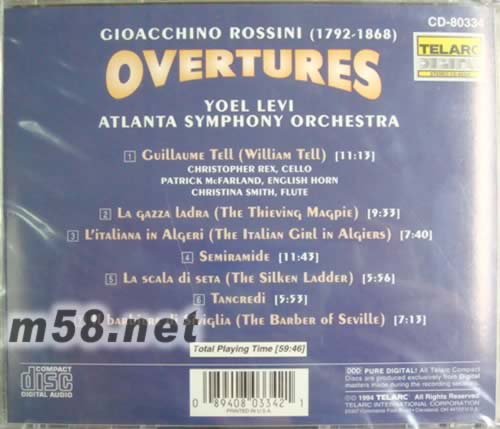 羅西尼 序曲OVERTURES專輯背面圖片