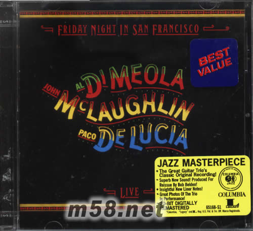 Friday Night in San Francisco(舊金山星期五之夜 三位吉它大師LIVE)專輯正面圖片