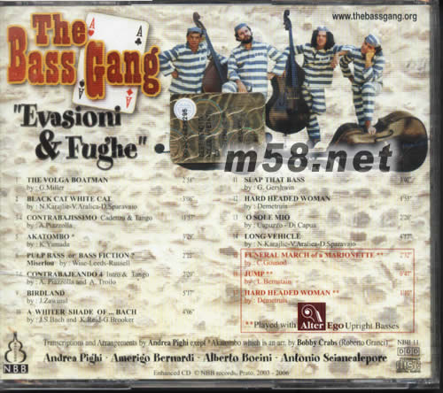 EVASIONI & FUGHE(四位開心的大提琴手)專輯背面圖片