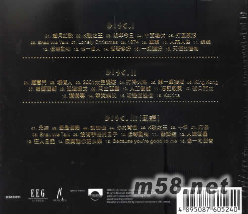 THE BEST MOMENT專輯背面圖片