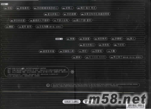 怪胎-新曲+精選專輯背面圖片