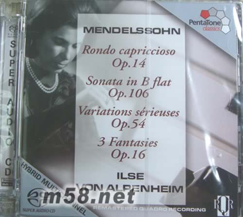 Felix Mendelssohn Bartholdy 鋼琴SACD專輯正面圖片