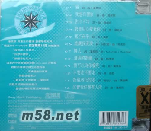 2008全新重聲大碟 20年精選紀念版 XRCD版專輯背面圖片